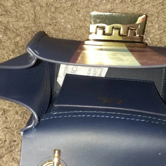 ZAC POSEN-Eartha Mini Chain Crossbody Bag-LEATHER-Parisian Nights-NWT-Dustbag - Picture 8 of 8